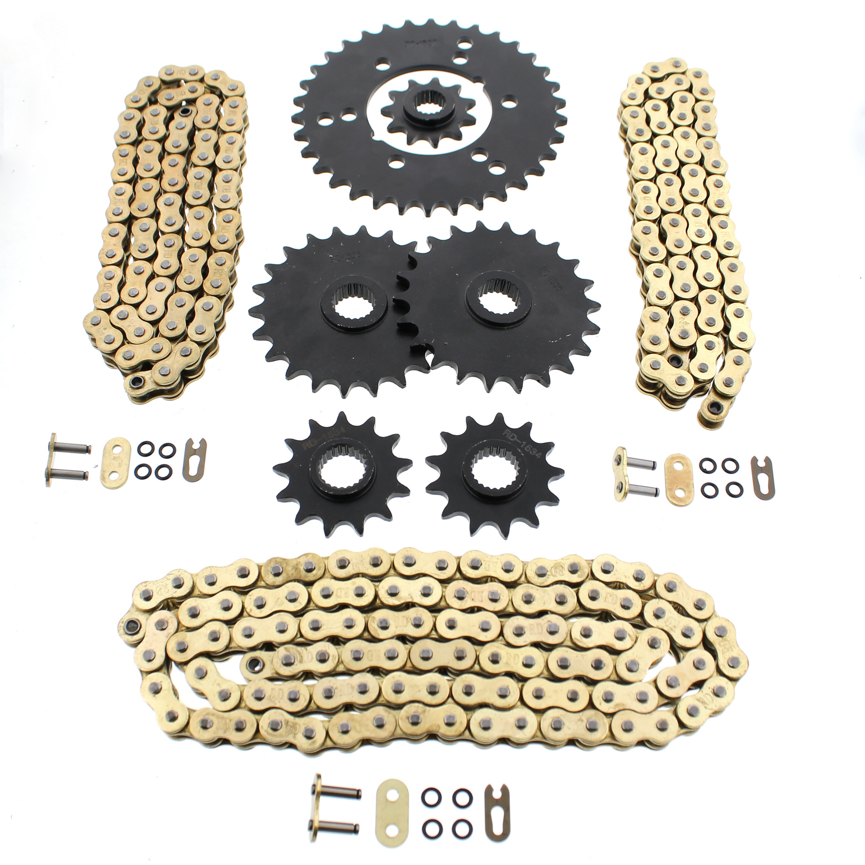 CycleATV Polaris Sportsman 400L 400 4x4 Gold O Ring Chains & Sprockets