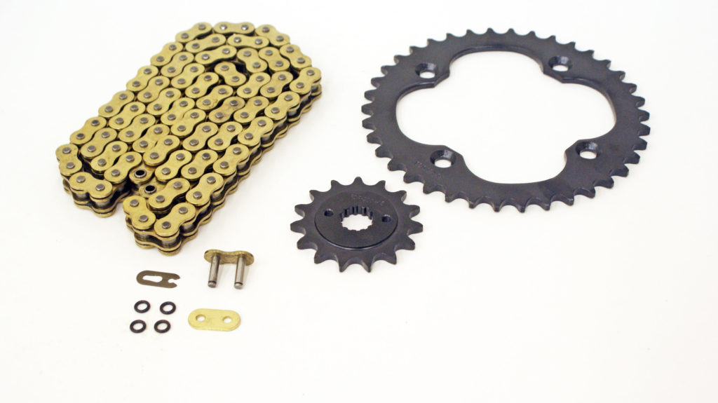 11-12 fits Suzuki LTZ400 QuadSport Gold O-Ring Chain & Silver