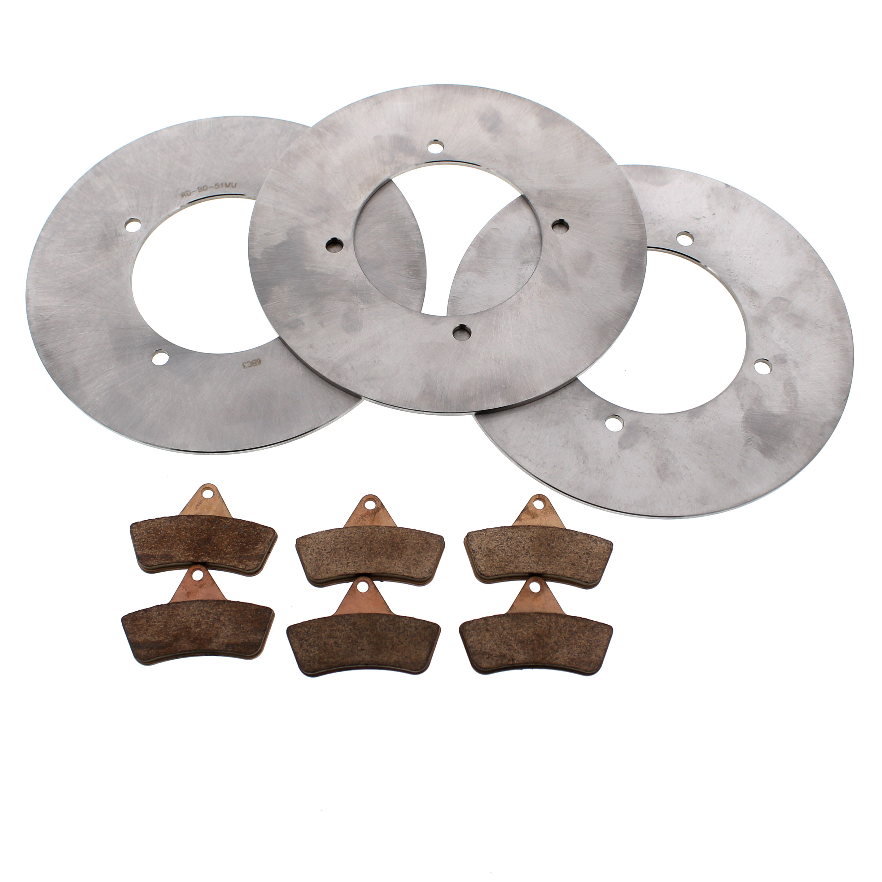 Front & Rear MudRat Brake Rotors & Brake Pads fits 2001-2004