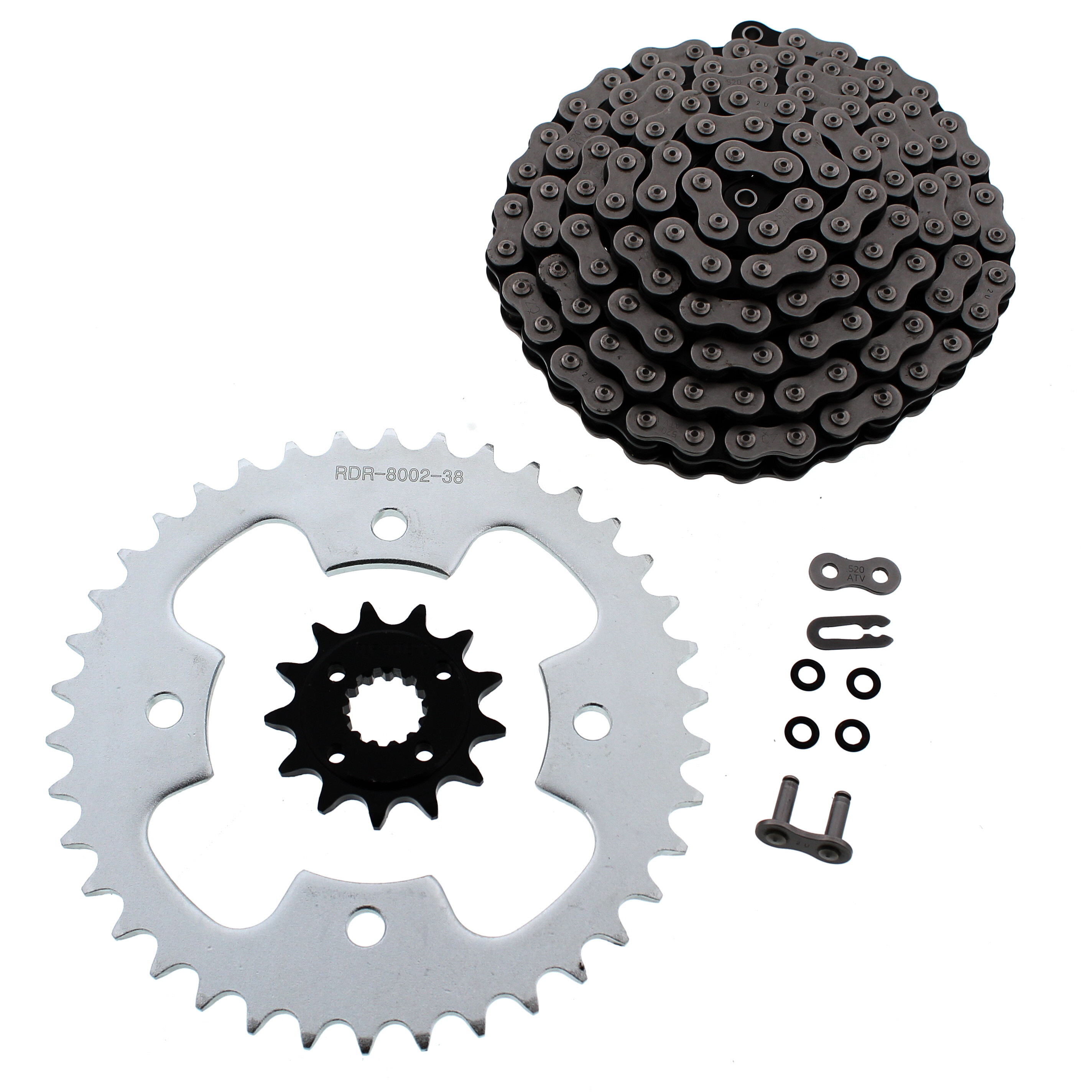 2009-2014 Fits Honda TRX400X TRX400 Non O-Ring Chain /& Silver Sprocket 13//39 94L