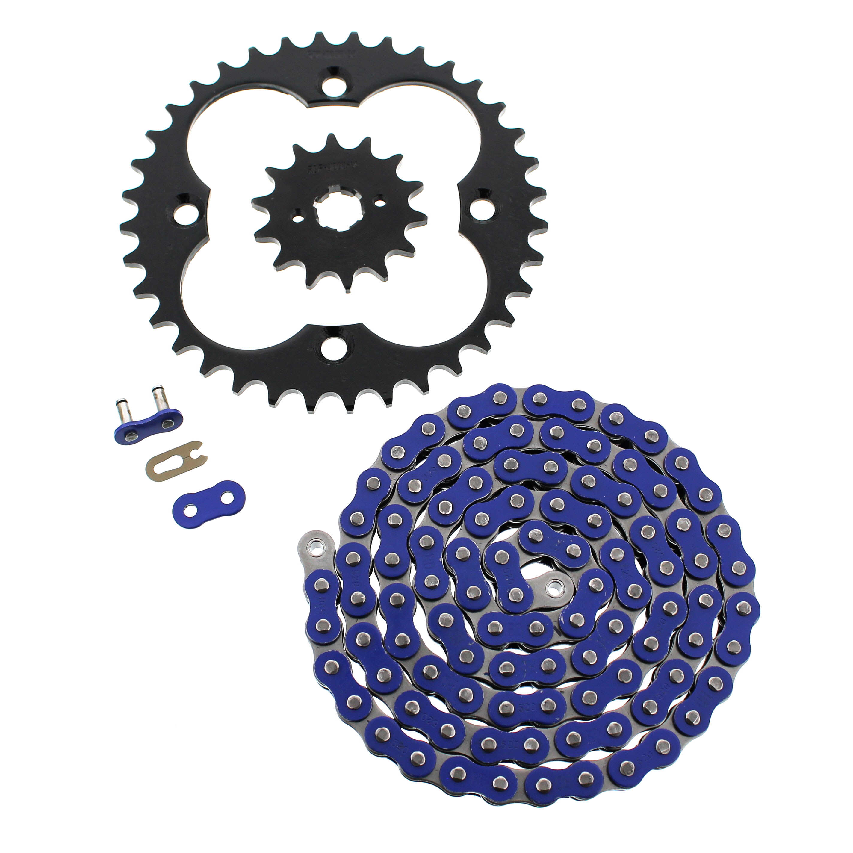 1991 1992 Honda FourTrax TRX 250R Non O-RIng Blue Chain & Silver