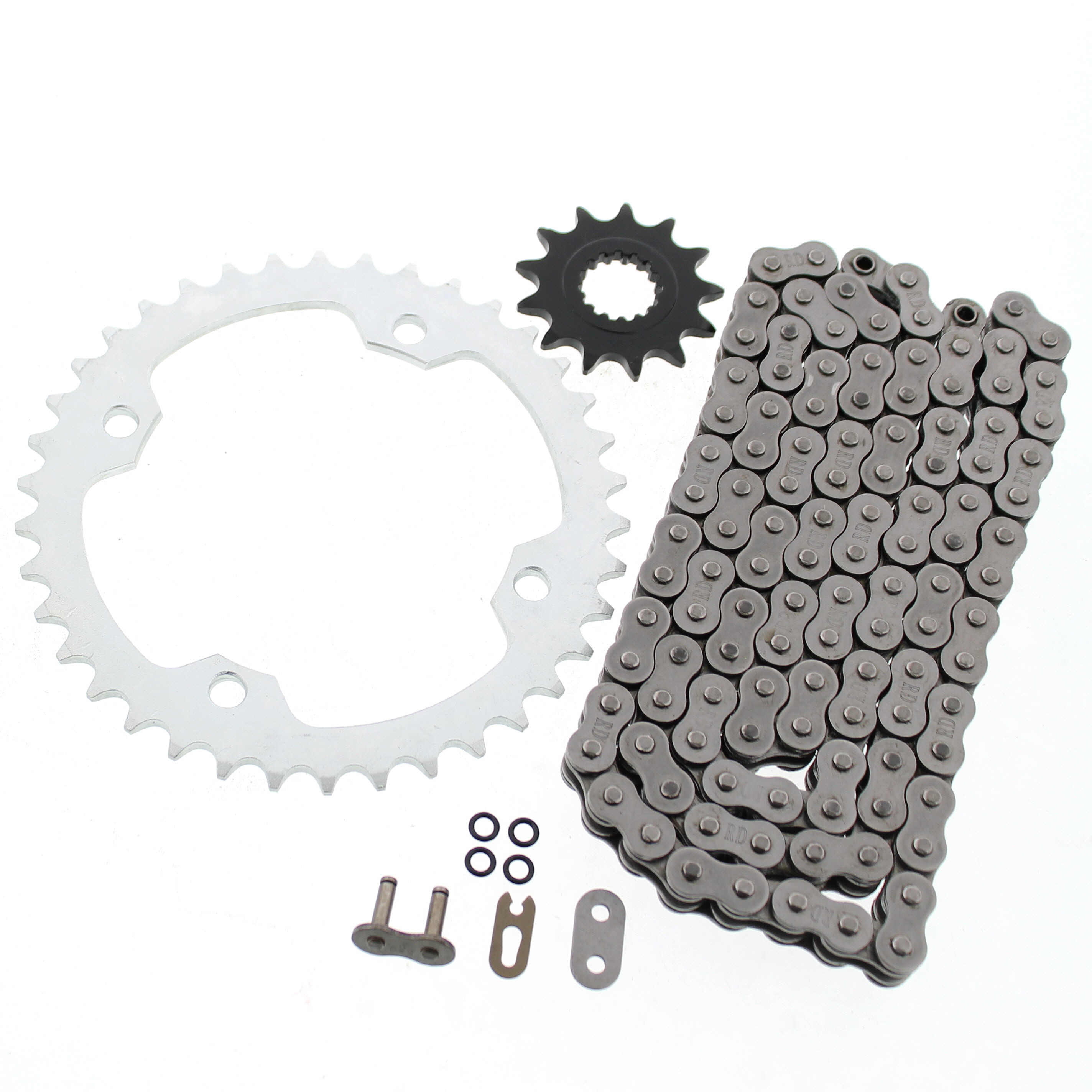 Fits Honda TRX250R 250R 520-96 Gold O Ring Chain /& Sprocket Black 14//39