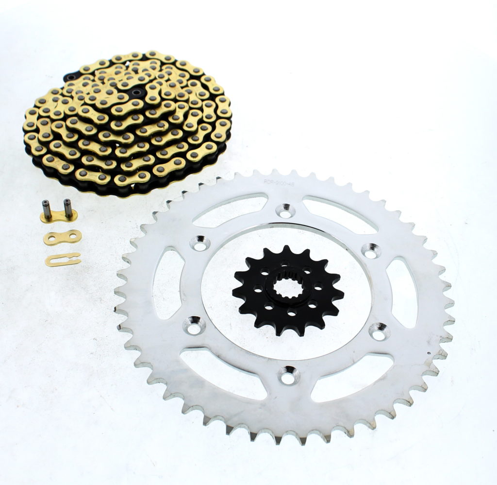 2002 2003 2004 KTM 400 EXC 400 CZ ORHG Gold X Ring Chain and Sprocket 15//48 120L