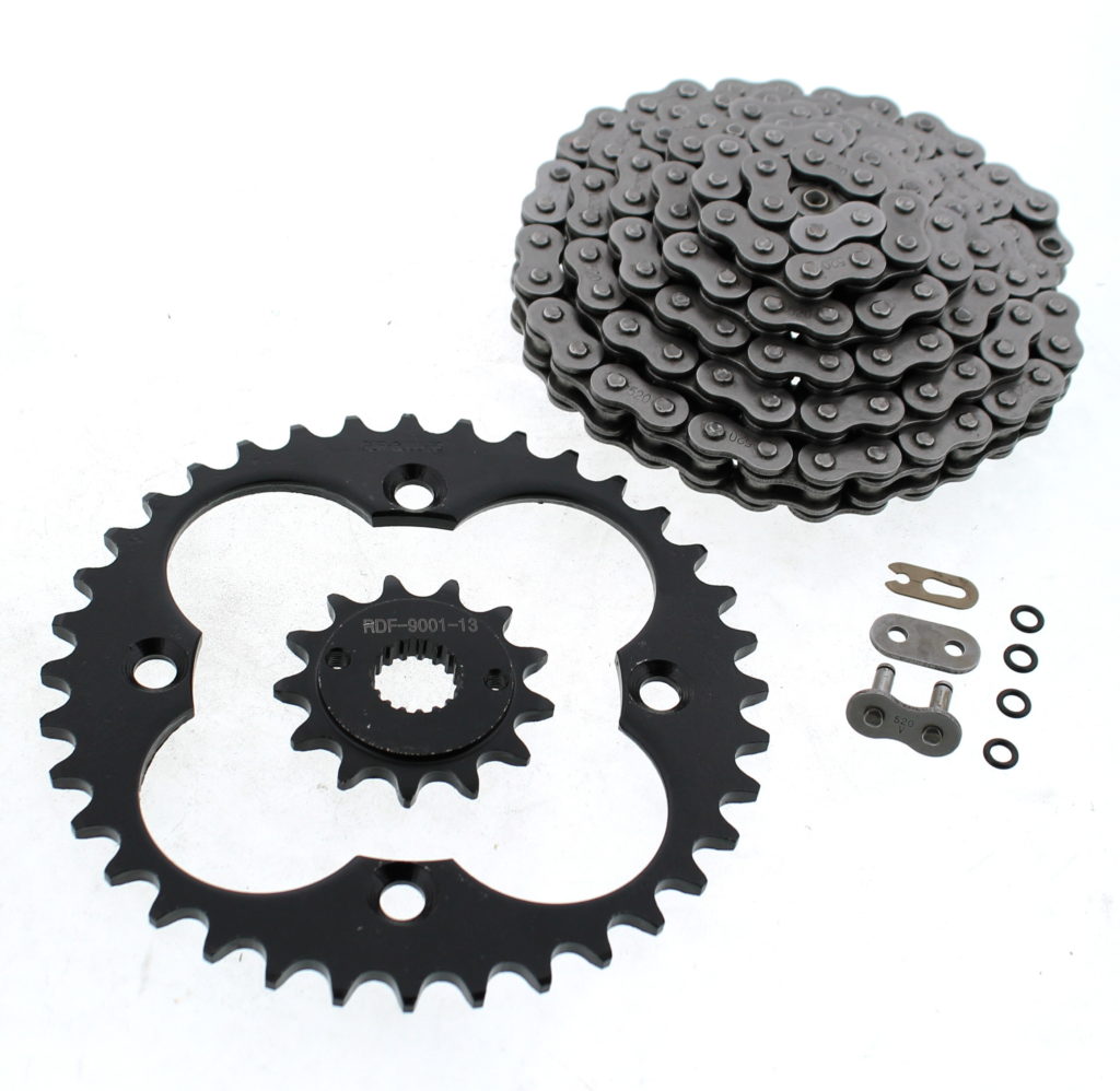 99-03 fits Yamaha YFM350 350 Warrior Red Non O-Ring Chain /& Silver Sprocket 13//41 98L