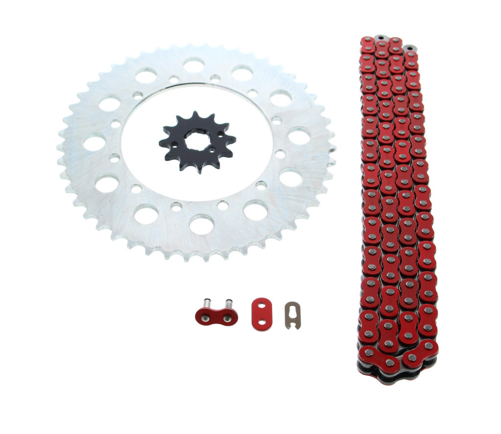 Kawasaki 1995-06 KDX200 / 1997-05 KDX220 Red Chain & Sprocket