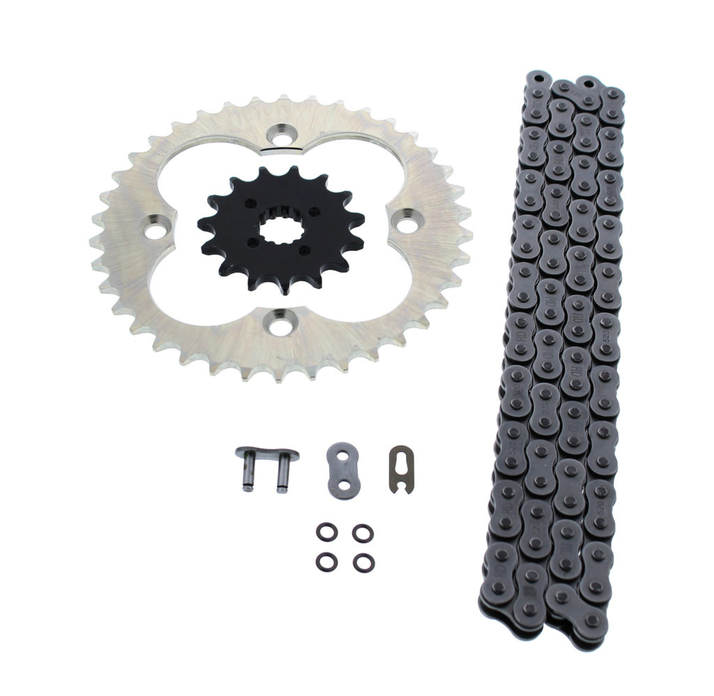 05 08 Honda 400ex Trx400ex O Ring Chain And Sprocket Black 15 38 94l