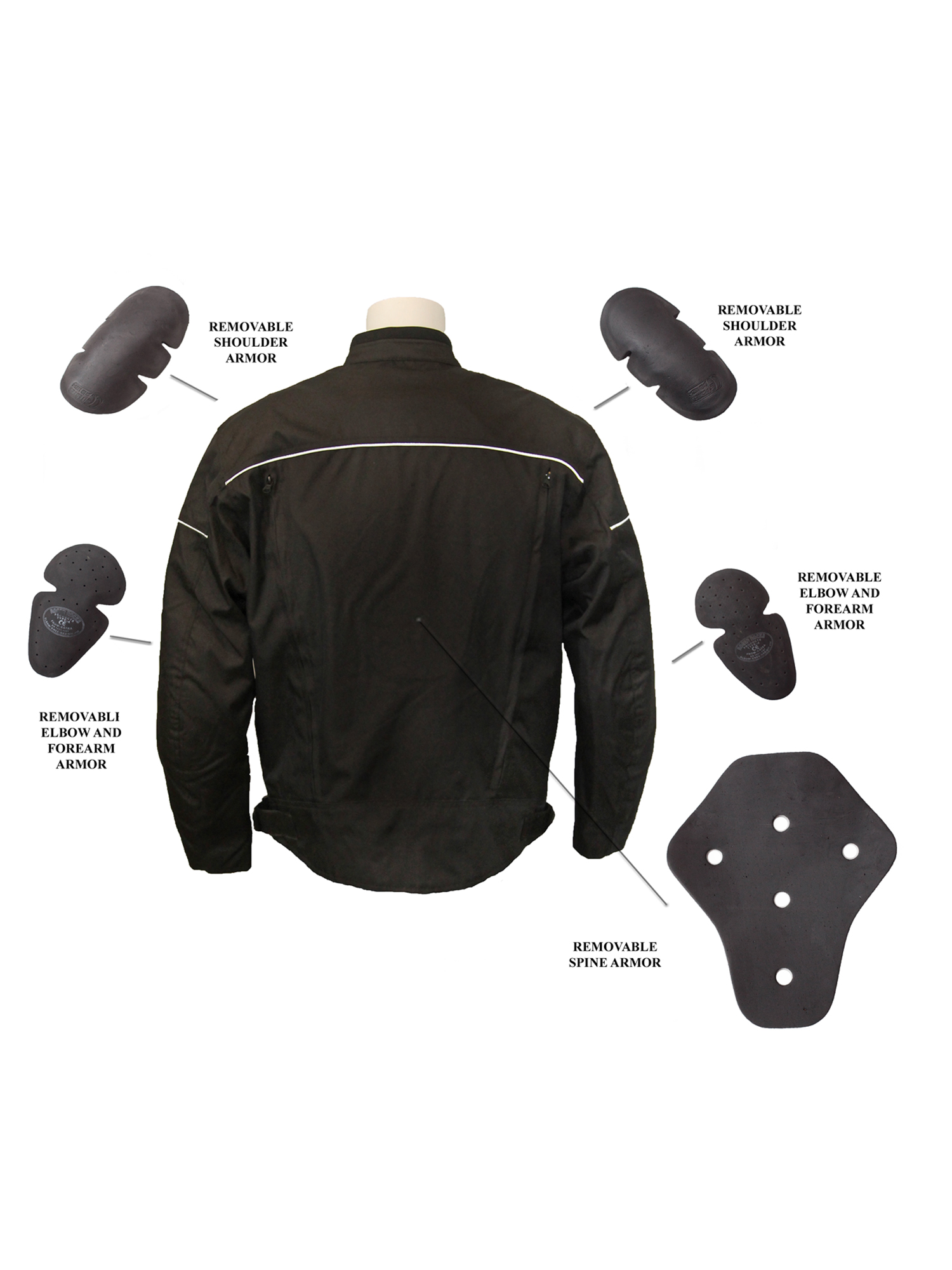 RoadDog FASTTrack Riding Jacket Water Resistant Adjustable Sleeves Air Vents - Picture 9 of 25