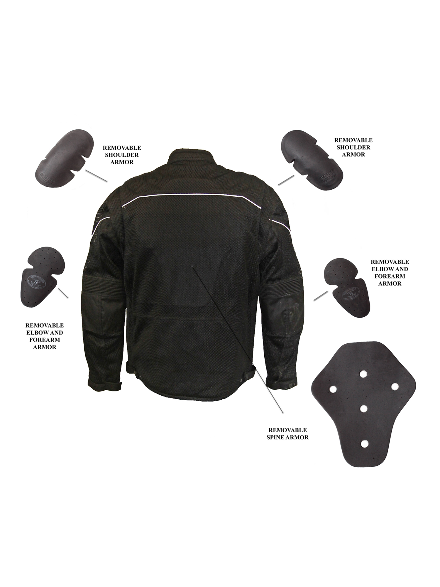 RoadDog Hurricane Mesh Motorcycle Riding Jacket Red Men's - Picture 9 of 25