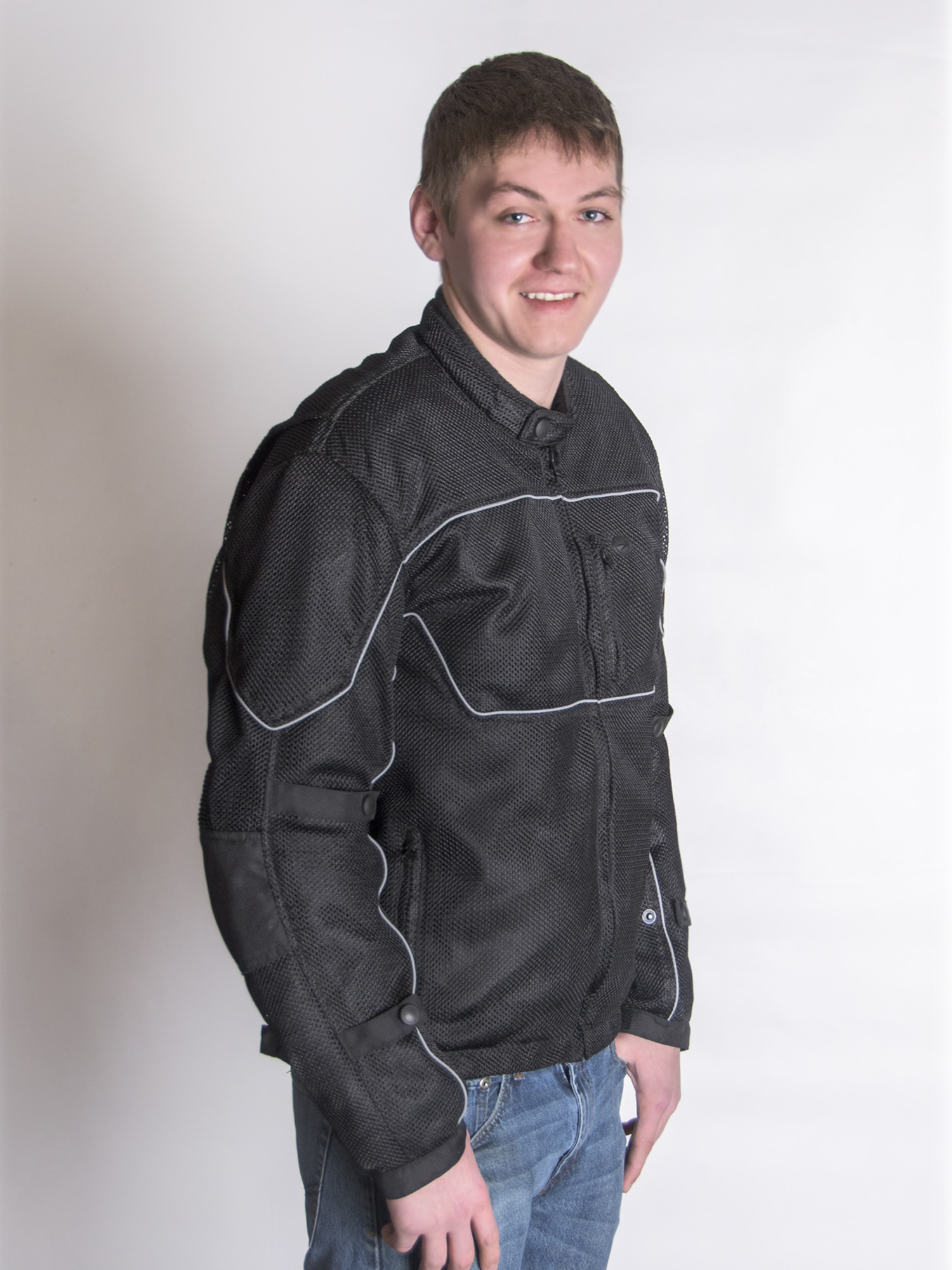 RoadDog Hurricane Mesh Motorcycle Riding Jacket Black Men's - Picture 6 of 20