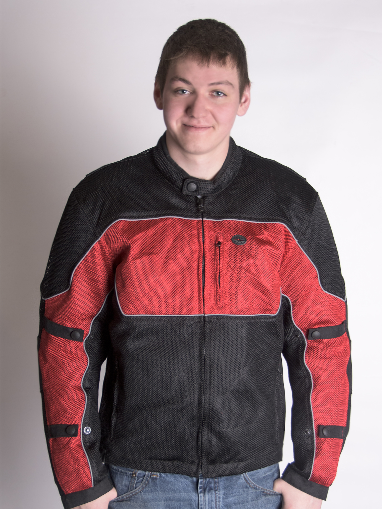 RoadDog Hurricane Mesh Motorcycle Riding Jacket Red Men's - Picture 6 of 25
