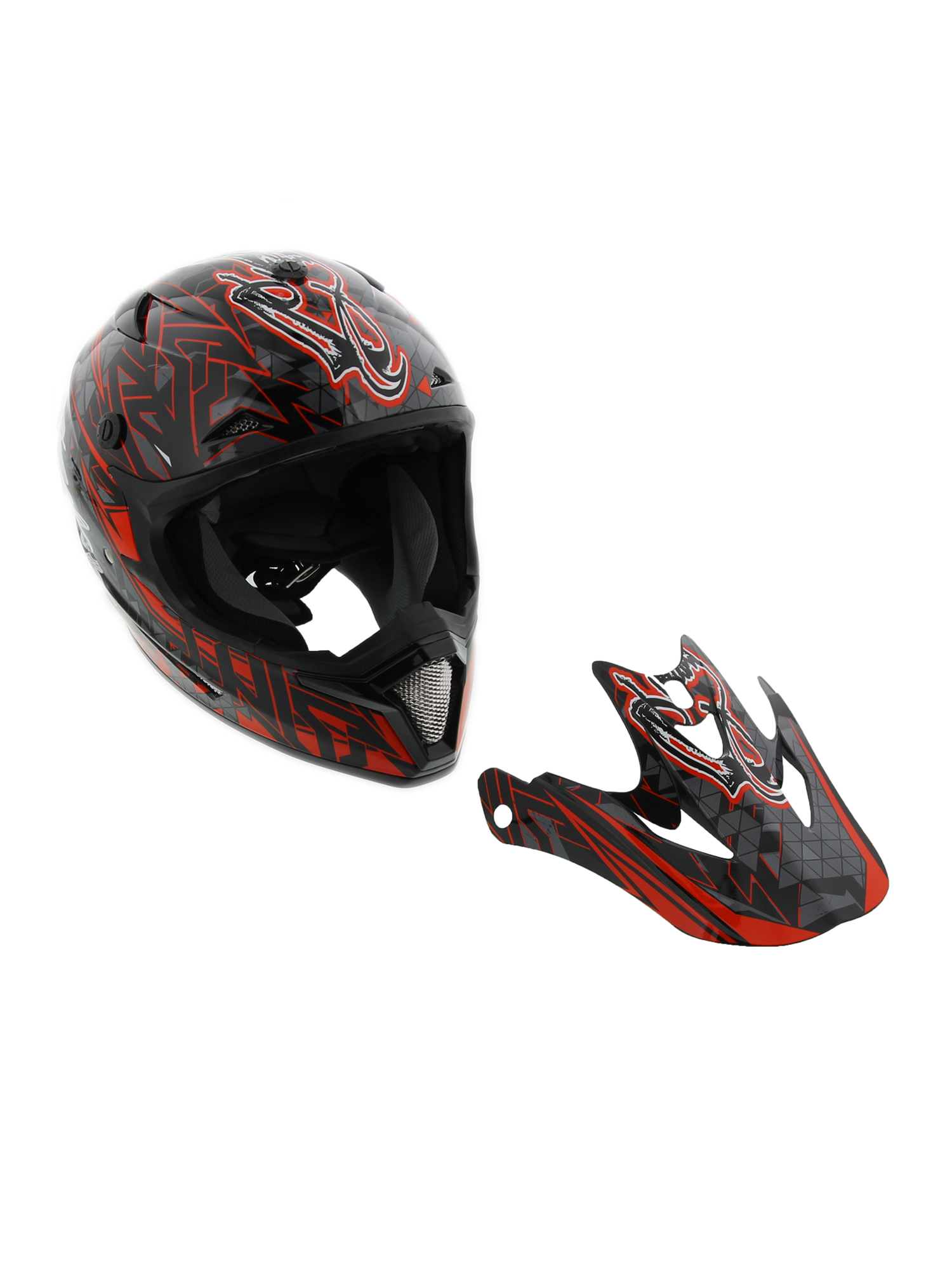 Cyclone ATV MX Motocross Dirt Bike Off-Road Helmet DOT/ECE Approved - Red - Picture 9 of 35