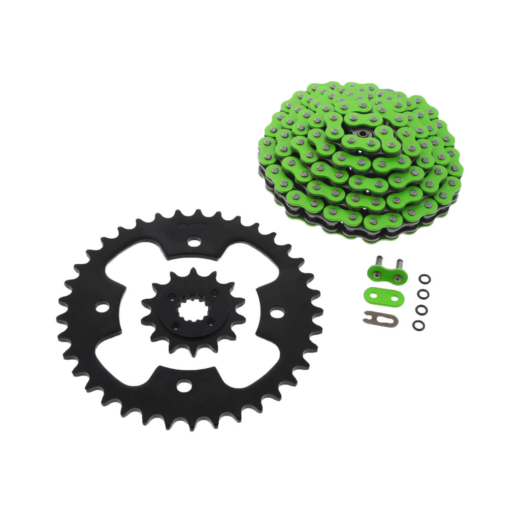 2003 2004 Polaris Predator 500 Gold O-Ring Chain /& Silver Sprocket 14//38 94L