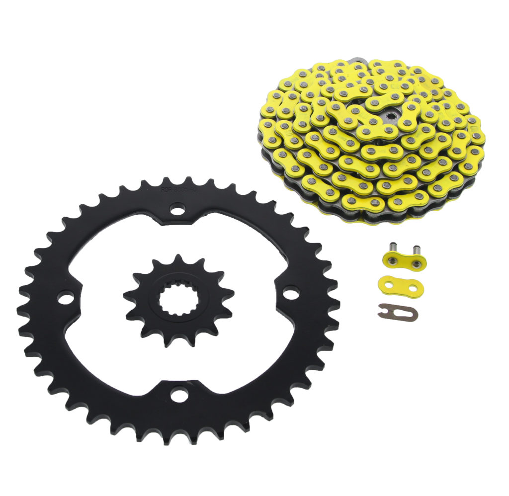 10-13 Yamaha YFM700 700 Raptor Yellow Non O-Ring Chain Black
