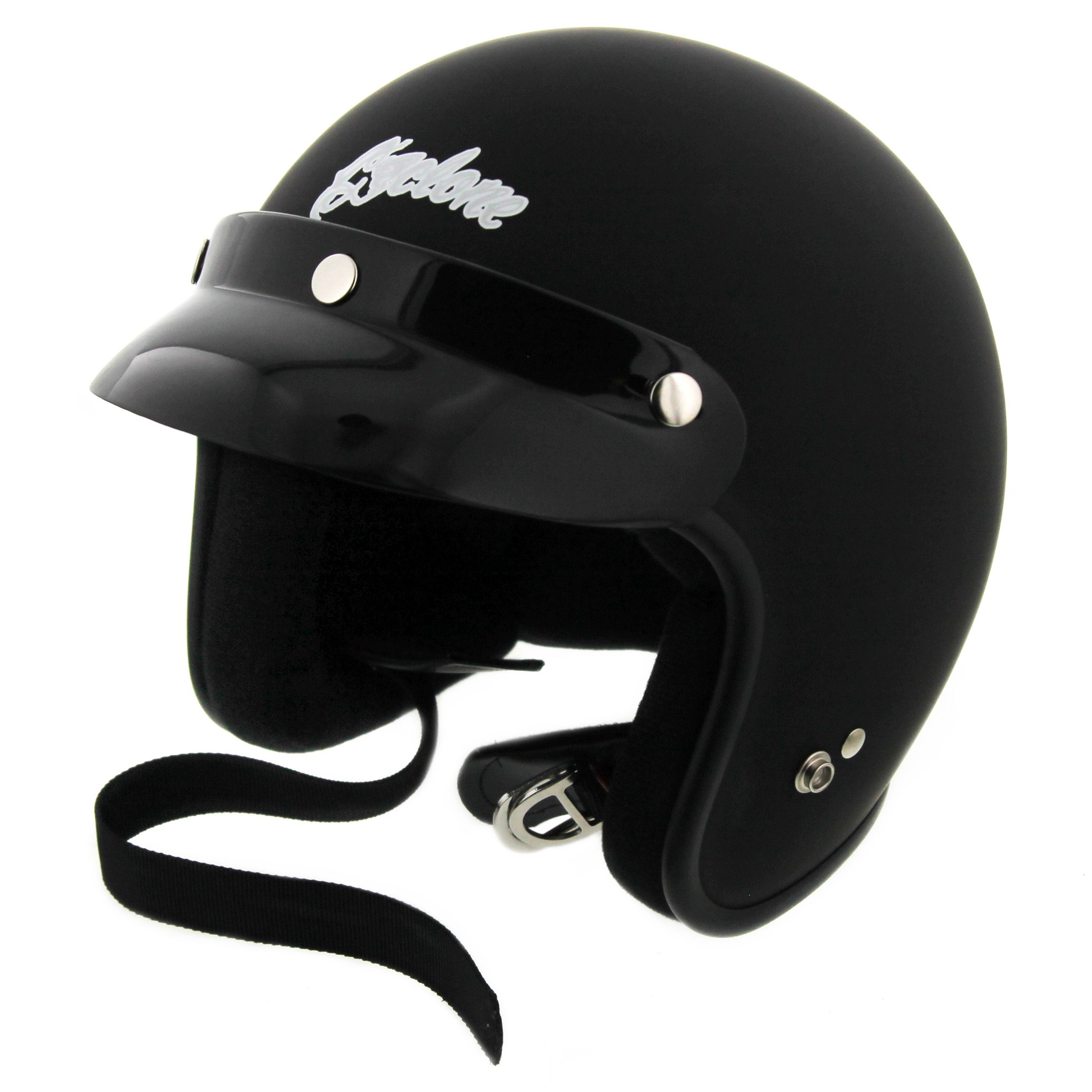 Cyclone Open Face Motorcycle Helmet Matte Black X-Large for sale online |  eBay